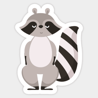 Raccoon character drawing Sticker